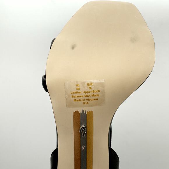 SAM EDELMAN Womens Kia Sandals Size 8 M Black Block Heel Strappy Leather NIB - Picture 13 of 13